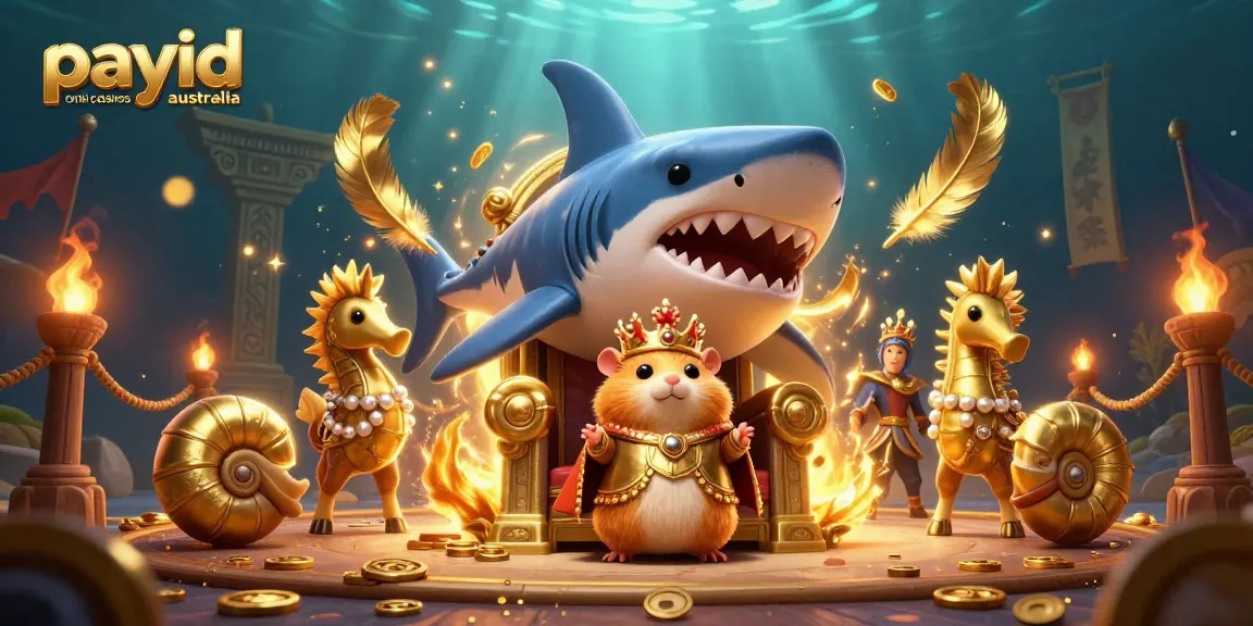 Engage with the vibrant world of payid online casinos australia featuring a golden hamster king and dynamic casino elements